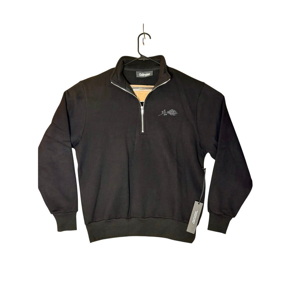 NWT - Civil Regime Black Quarter Zip Pullover - Size Medium - Picture 2 of 10